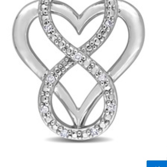 Sterling silver and diamond necklace. NEW WITHOUT TAGS - Picture 7 of 7